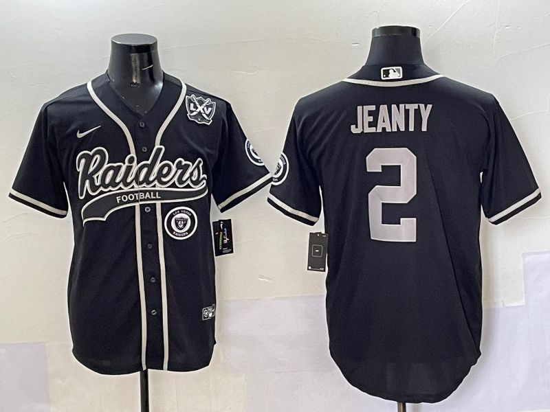 Men 2025 Oakland Raiders #2 Jeanty Black Joint Name Nike Limited NFL Jersey style 8->oakland raiders->NFL Jersey